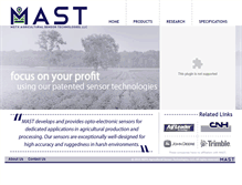 Tablet Screenshot of mastsensors.com